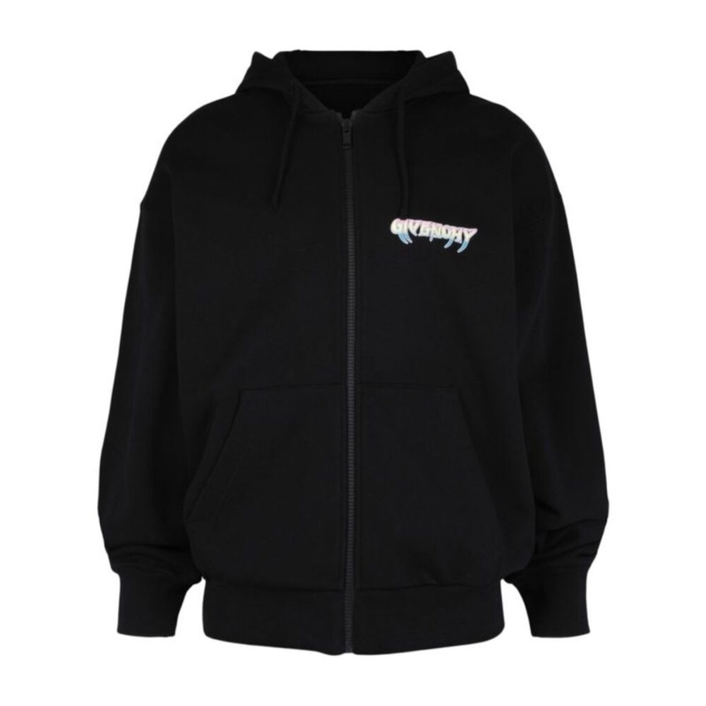 Givenchy World Tour Zip-Up Hoodie Black Mens